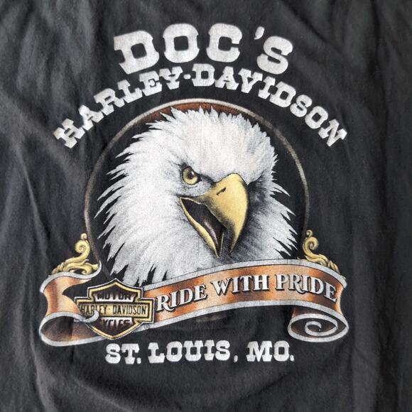 VTG 1989 3D Emblem Harley Davidson T Shirt XL Single Stitch 80s Survivors Wolf - Picture 5 of 10